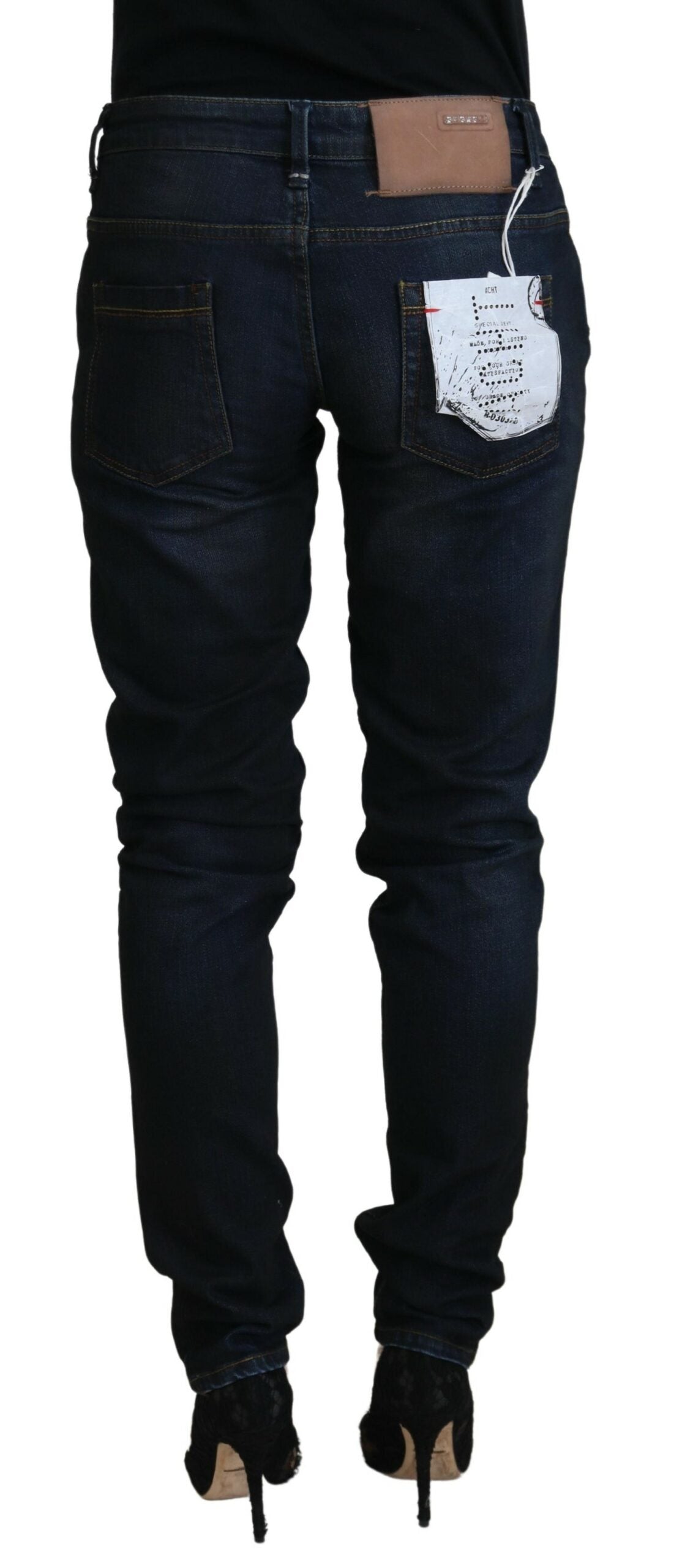 Chic Low Waist Denim Skinny Jeans - SEHABRANDS