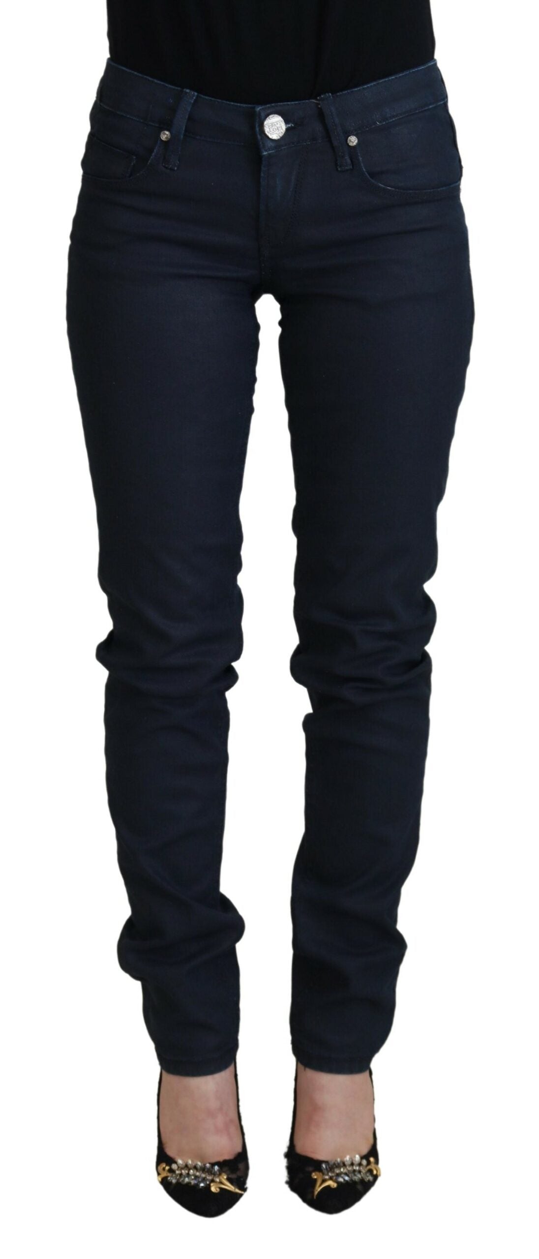 Chic Low Waist Skinny Jeans in Blue - SEHABRANDS