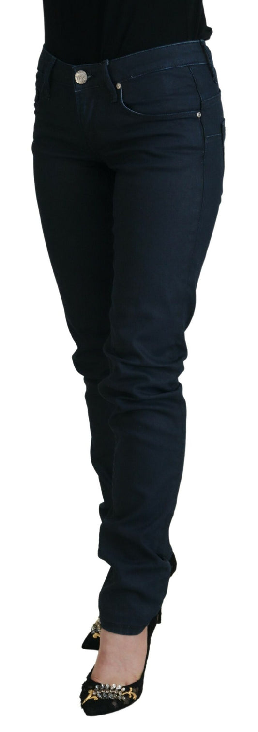 Chic Low Waist Skinny Jeans in Blue - SEHABRANDS