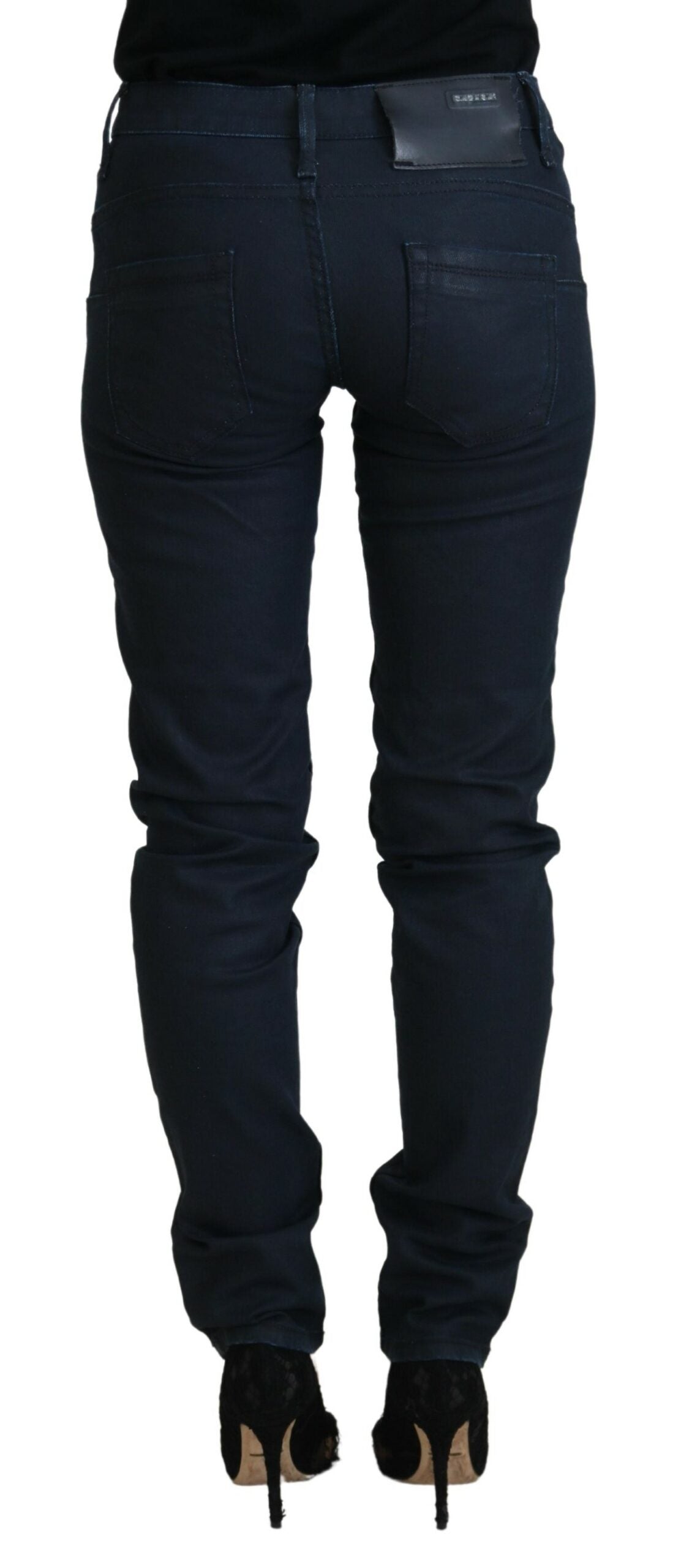 Chic Low Waist Skinny Jeans in Blue - SEHABRANDS