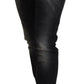 Elegant Tapered Mid Waist Black Jeans - SEHABRANDS