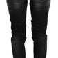 Elegant Tapered Mid Waist Black Jeans - SEHABRANDS