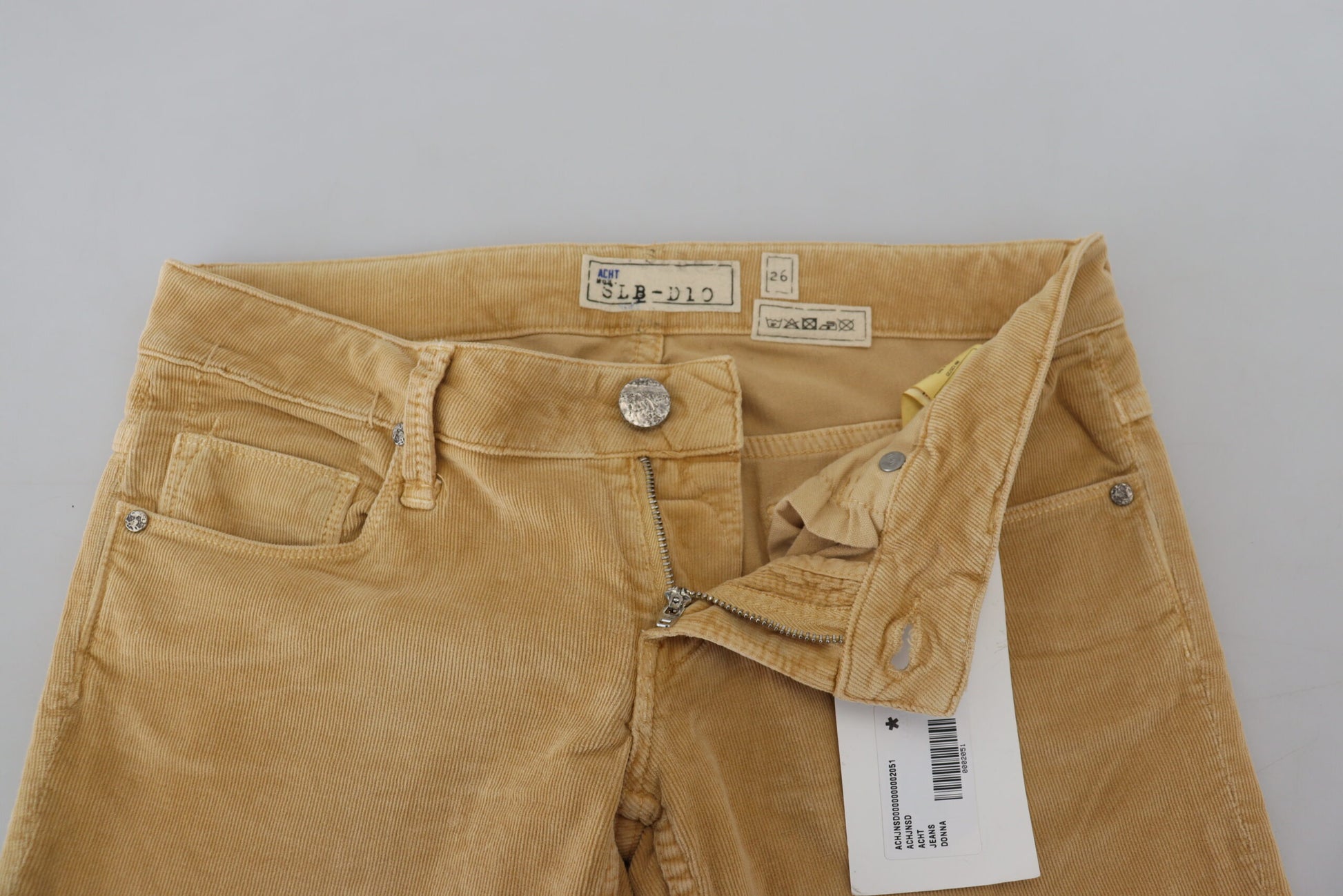 Chic Brown Low Waist Skinny Corduroy Pants - SEHABRANDS