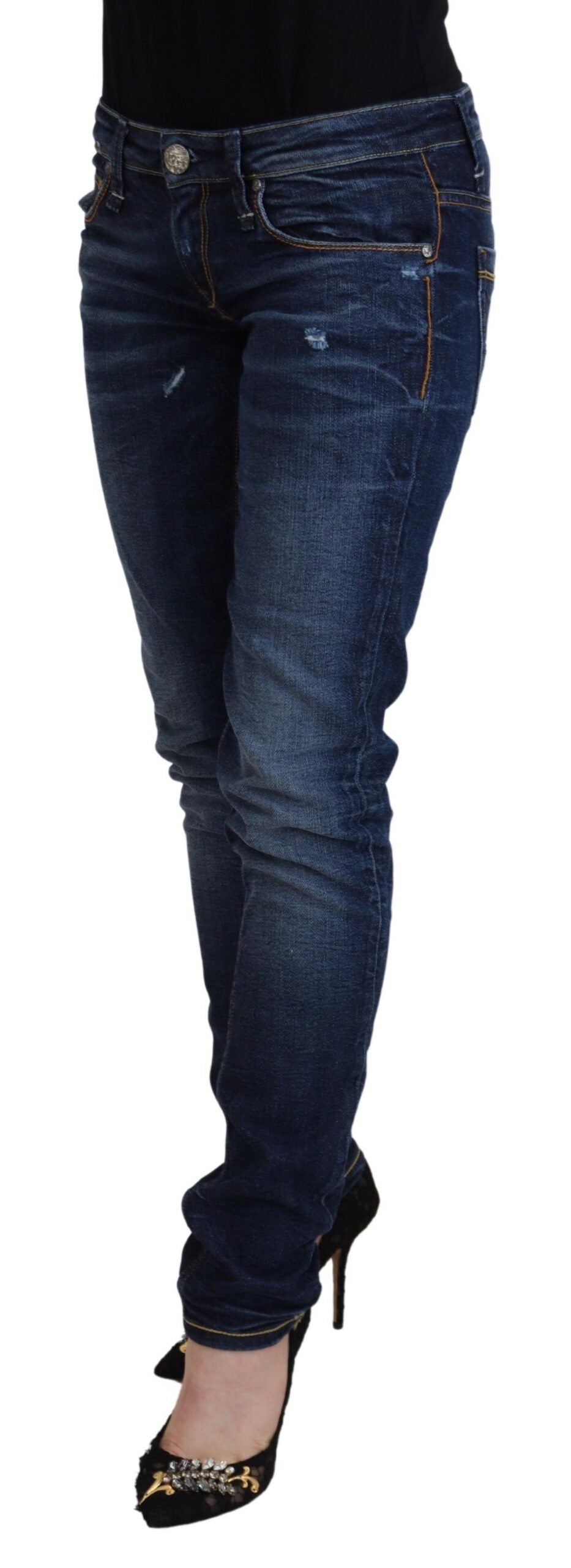 Chic Low Waist Designer Skinny Jeans - SEHABRANDS