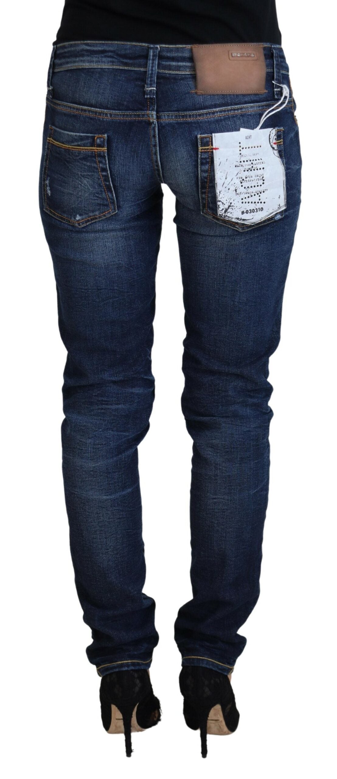 Chic Low Waist Designer Skinny Jeans - SEHABRANDS