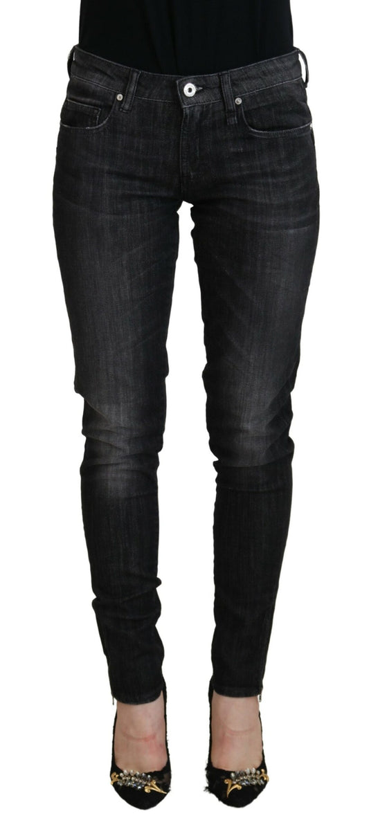 Chic Black Low Waist Skinny Jeans - SEHABRANDS