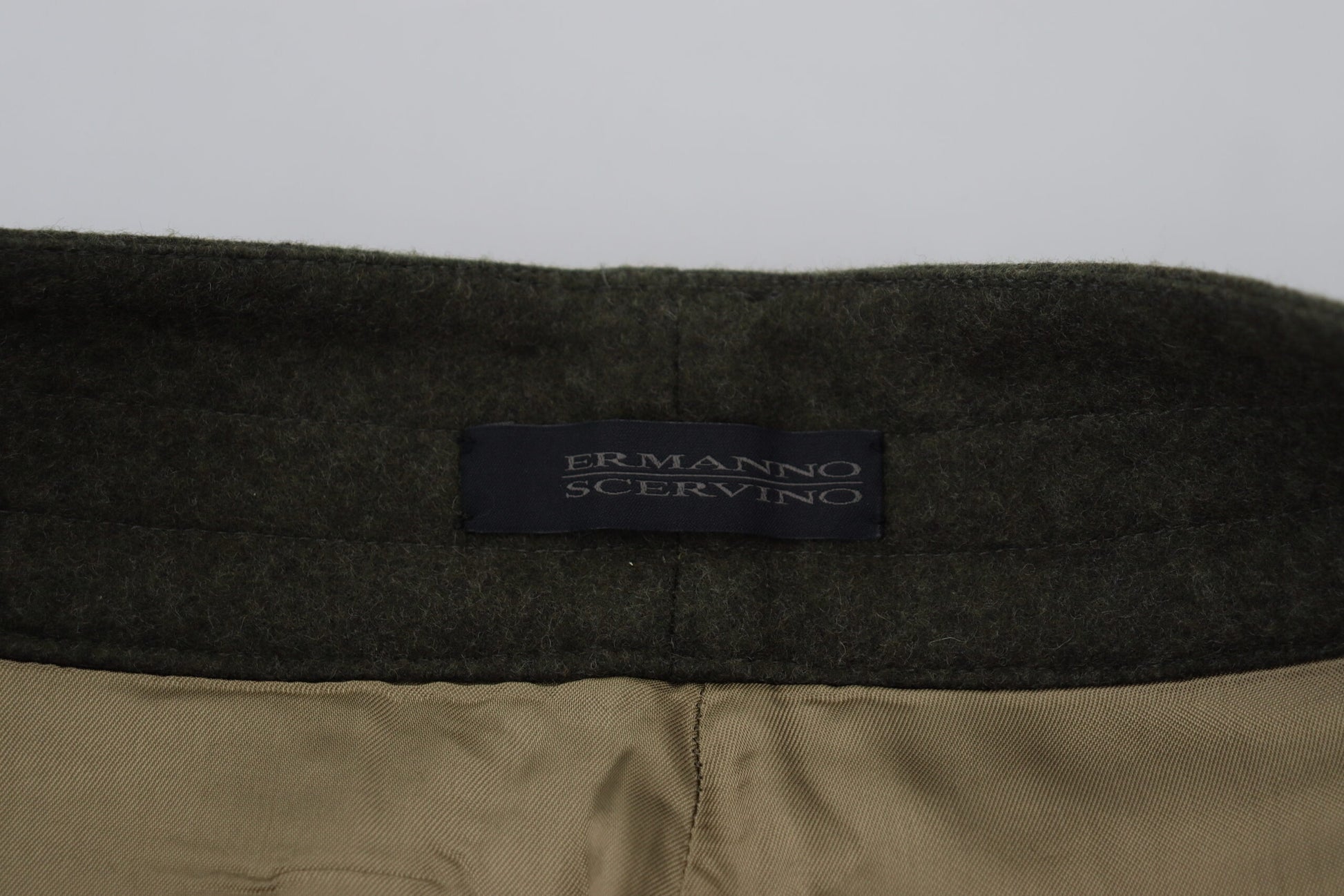 Elegant Tapered Green Wool-Blend Pants - SEHABRANDS