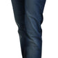 Chic Low Waist Denim Pants in Blue - SEHABRANDS