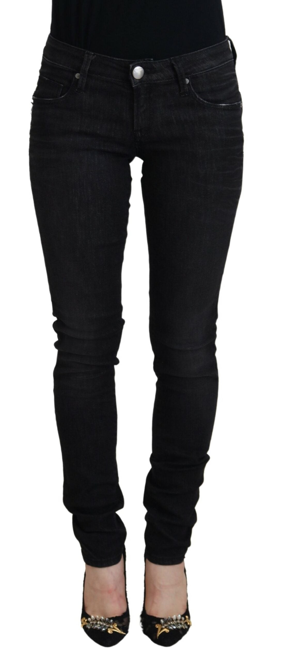 Chic Low Waist Designer Skinny Jeans - SEHABRANDS