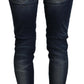 Chic Blue Washed Skinny Low Waist Jeans - SEHABRANDS