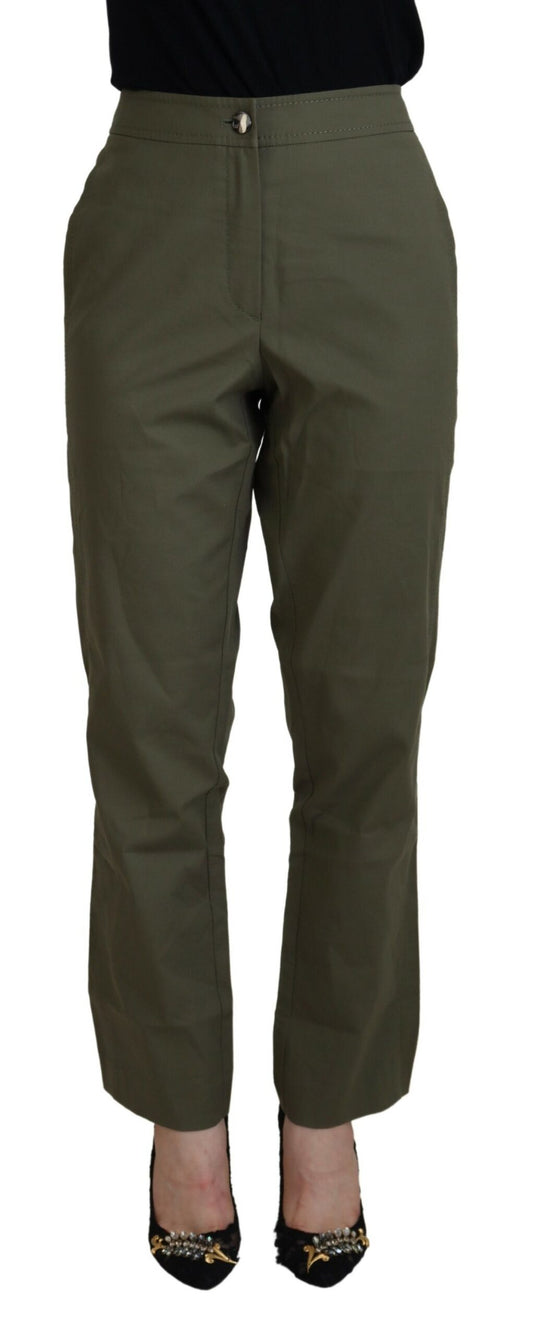 Elegant Tapered Green Pants - Chic Everyday Wear - SEHABRANDS