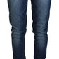 Elegant Blue Washed Low Waist Skinny Jeans - SEHABRANDS