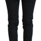 Chic Low Waist Black Skinny Jeans - SEHABRANDS