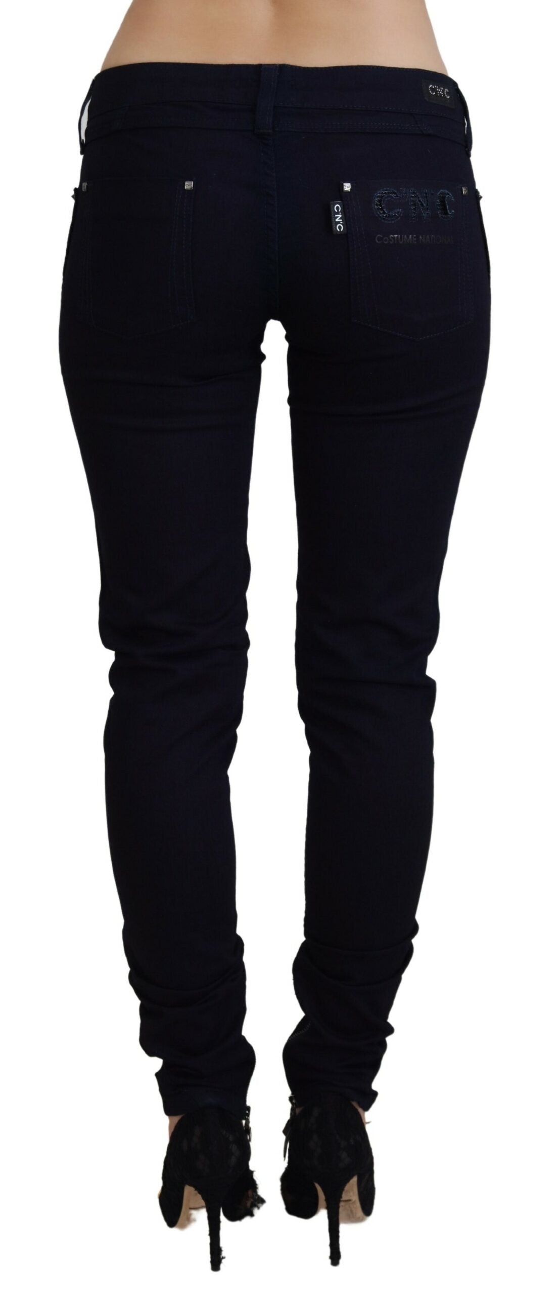 Chic Black Low Waist Denim Skinny Jeans - SEHABRANDS