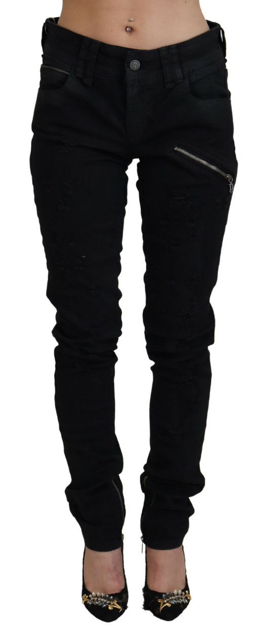 Chic Mid Waist Flared Black Jeans - SEHABRANDS