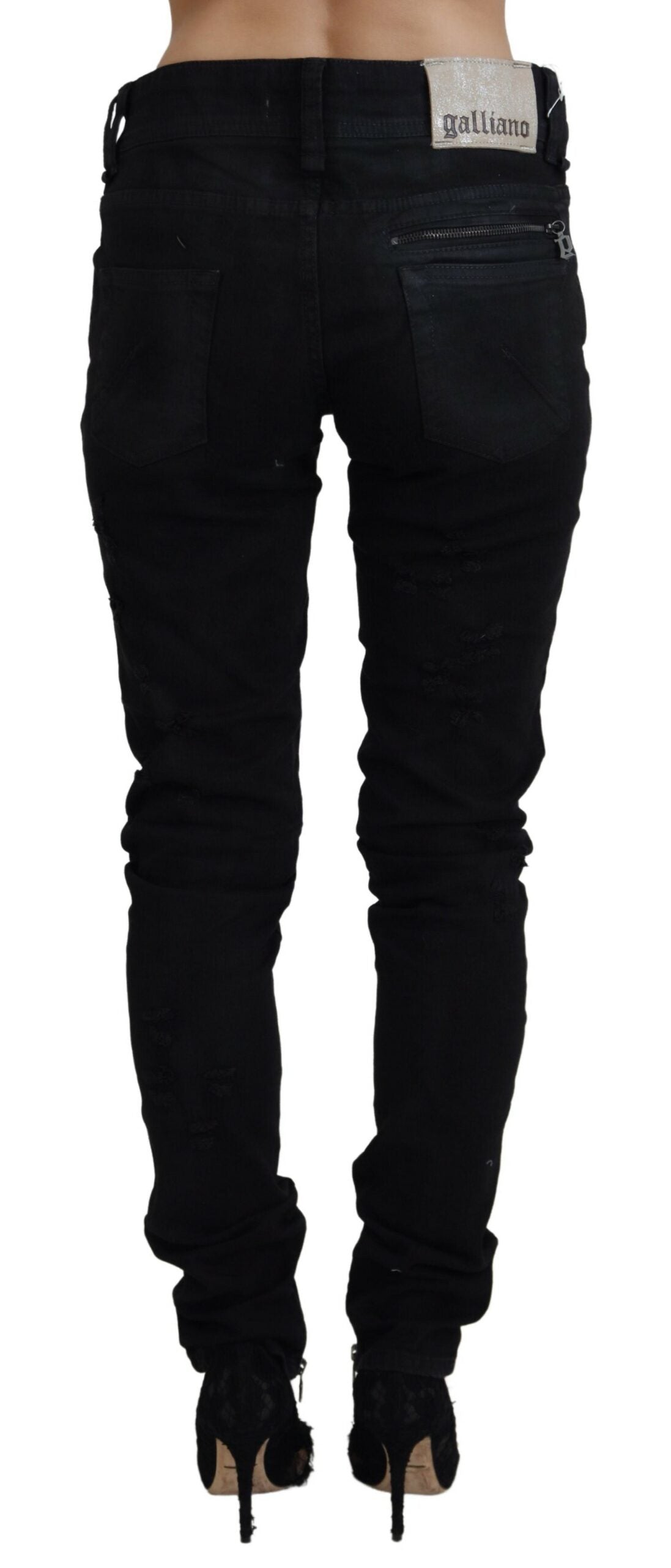 Chic Mid Waist Flared Black Jeans - SEHABRANDS