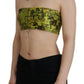 Chic Yellow Graphic Cropped Top - SEHABRANDS