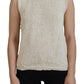 Chic Beige Sleeveless Tank Top - SEHABRANDS