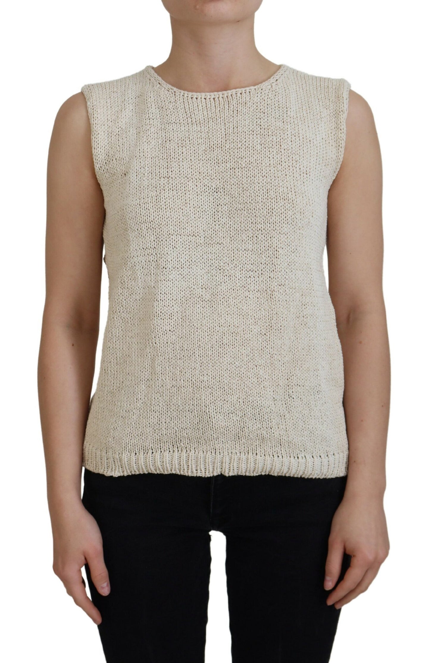 Chic Beige Sleeveless Tank Top - SEHABRANDS