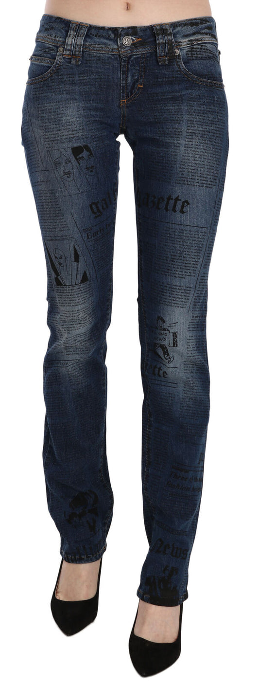 Chic Blue Gazette Skinny Denim - SEHABRANDS