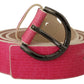 Elegant Pink Leather Fashion Belt - SEHABRANDS