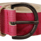 Elegant Pink Leather Fashion Belt - SEHABRANDS