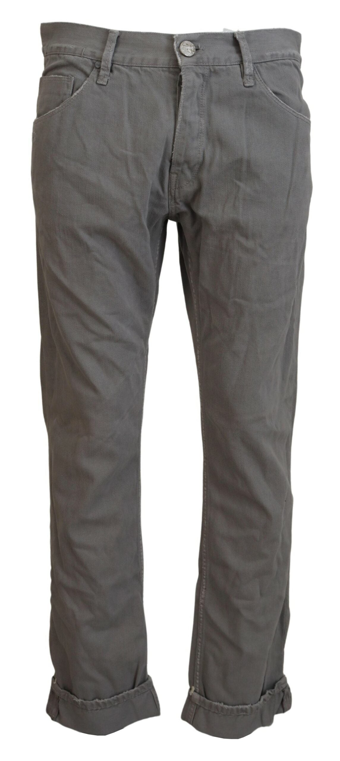 Sleek Regular Denim Gray Jeans - SEHABRANDS