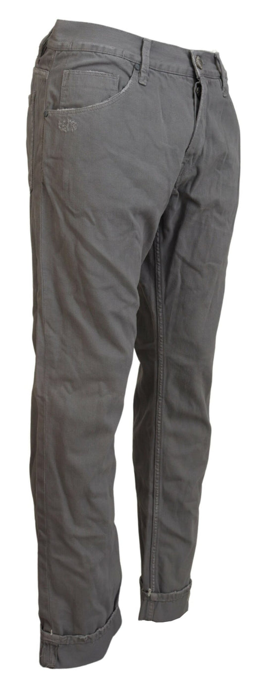 Sleek Regular Denim Gray Jeans - SEHABRANDS