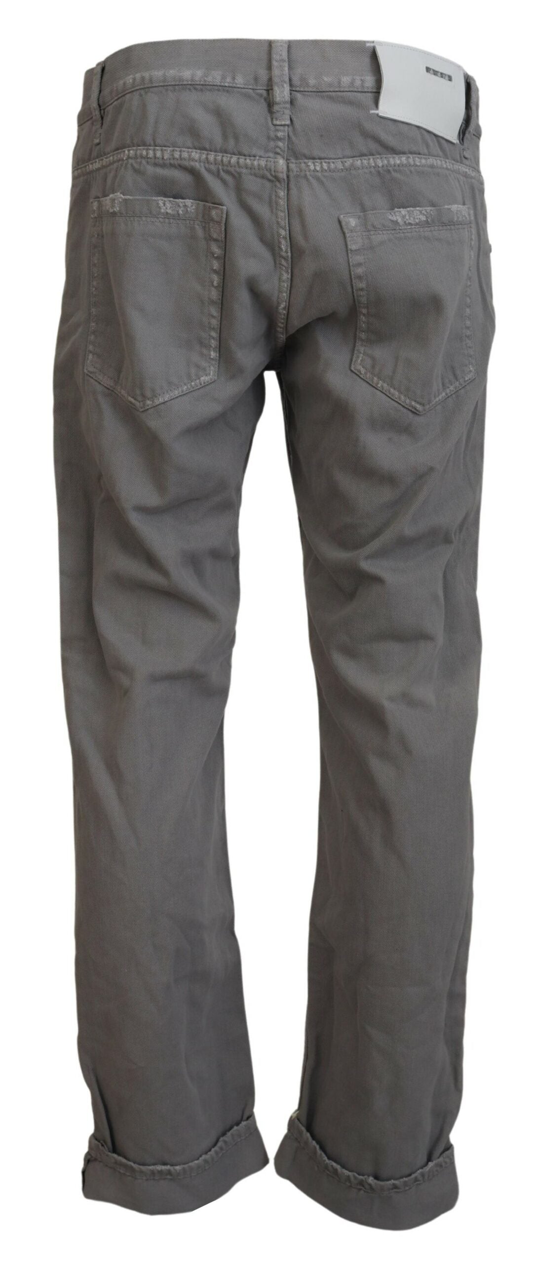 Sleek Regular Denim Gray Jeans - SEHABRANDS