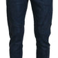 Chic Tapered Blue Denim Jeans - SEHABRANDS