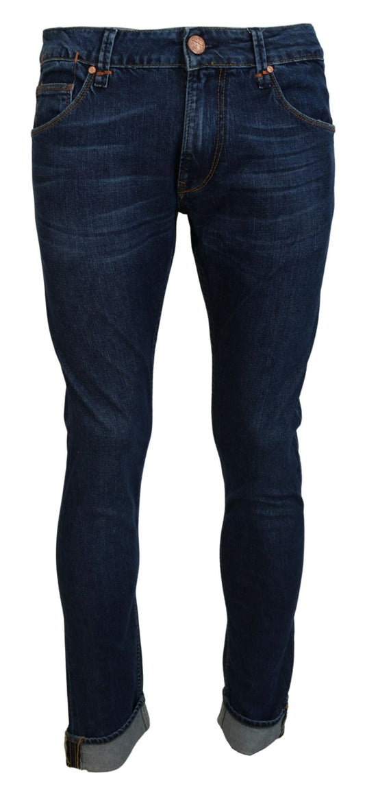 Exquisite Tapered Italian Denim in Blue - SEHABRANDS