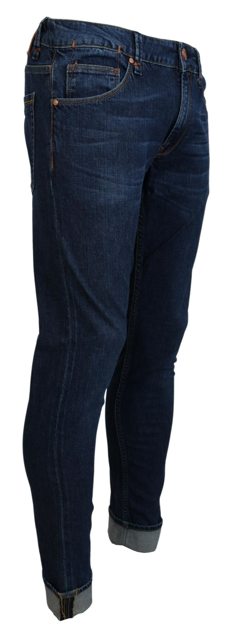 Exquisite Tapered Italian Denim in Blue - SEHABRANDS