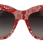 Dolce & Gabbana Elegant Red Lace Detail Sunglasses