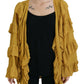 Elegant Gold Cardigan Sweater - SEHABRANDS