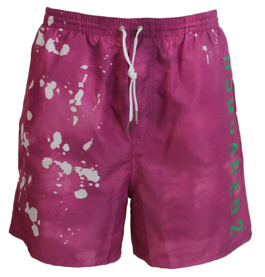 Pink Tie Dye Swim Shorts Boxer - SEHABRANDS