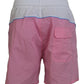 Chic White & Pink Print Swim Shorts - SEHABRANDS