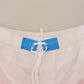 Chic White & Pink Print Swim Shorts - SEHABRANDS