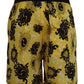 Yellow Block Print Swim Shorts Boxer - SEHABRANDS