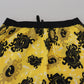 Yellow Block Print Swim Shorts Boxer - SEHABRANDS