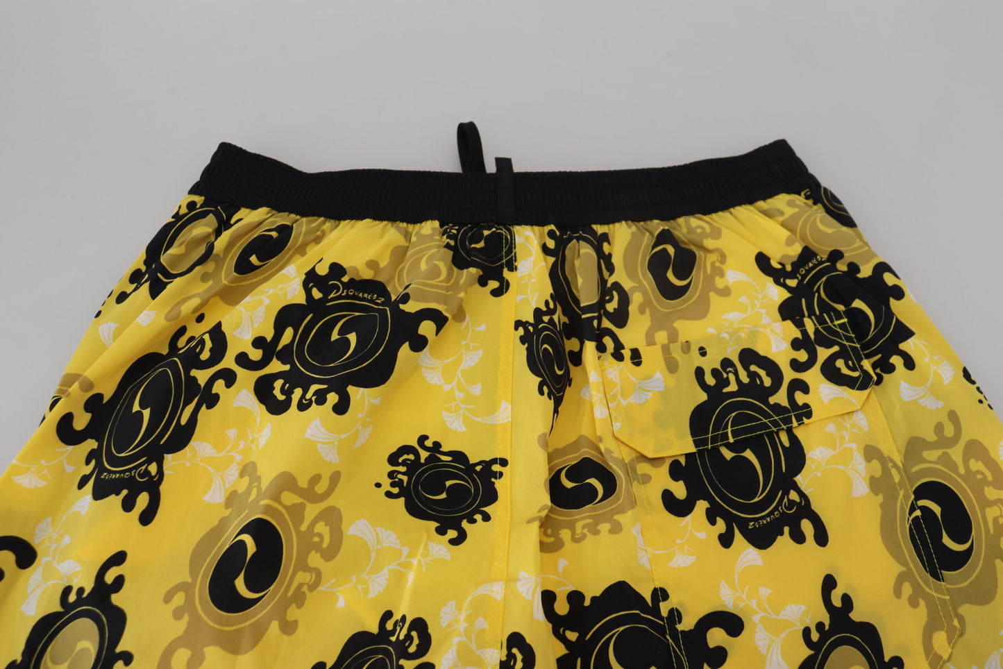 Yellow Block Print Swim Shorts Boxer - SEHABRANDS