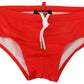 Red ICON Print Swim Briefs - SEHABRANDS