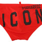 Red ICON Print Swim Briefs - SEHABRANDS