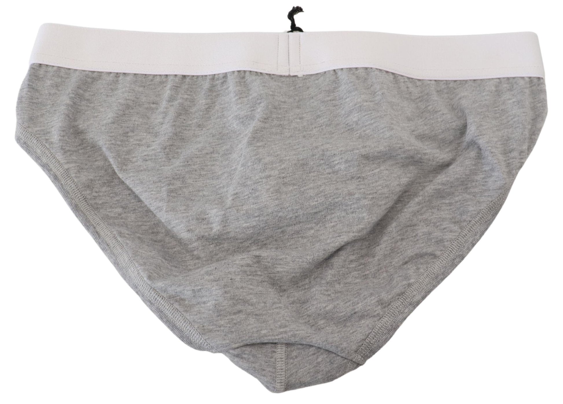 Elegant Gray Cotton Stretch Briefs - SEHABRANDS