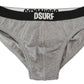 Elegant Gray Cotton Stretch Briefs - SEHABRANDS