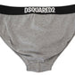 Elegant Gray Cotton Stretch Briefs - SEHABRANDS