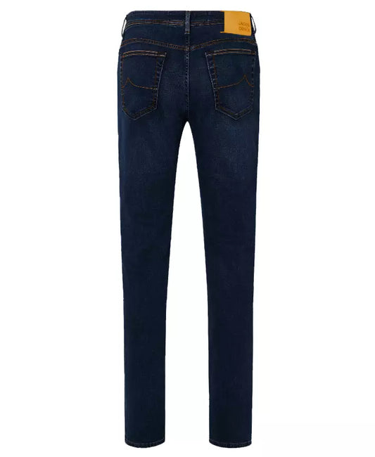 Blue Cotton Men Slim-fit Jean - SEHABRANDS