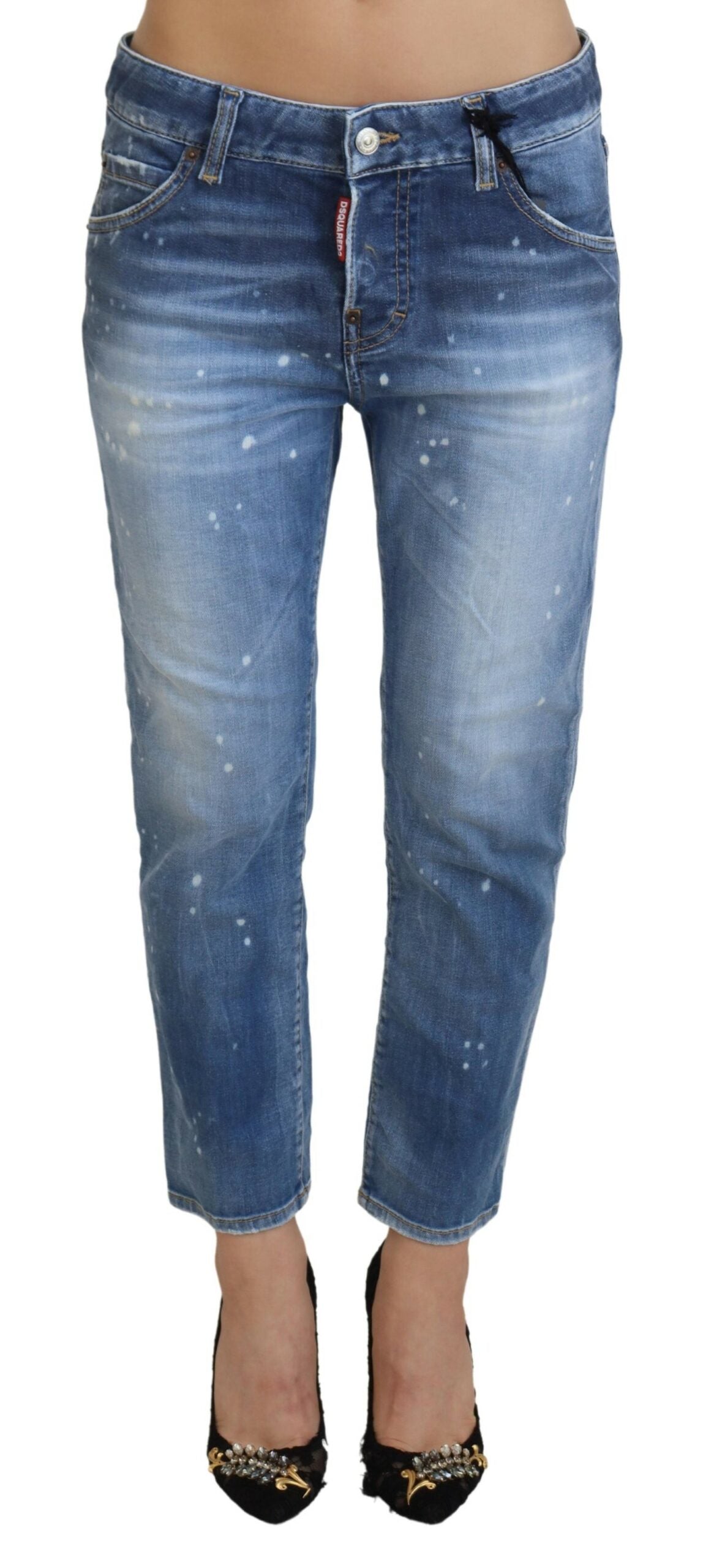 Chic Cropped Blue Denim - Elevate Your Casual Look - SEHABRANDS