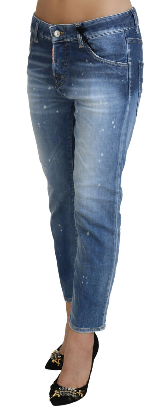 Chic Cropped Blue Denim - Elevate Your Casual Look - SEHABRANDS