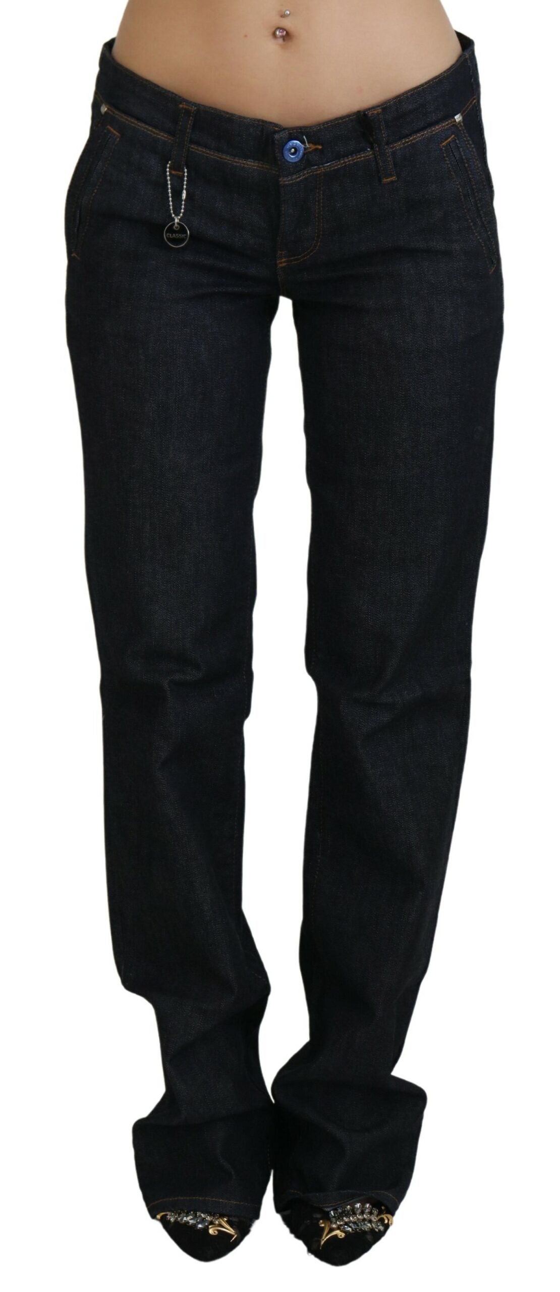 Chic Low Waist Straight Leg Designer Jeans - SEHABRANDS