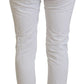 Elegant High Waist Tapered White Pants - SEHABRANDS